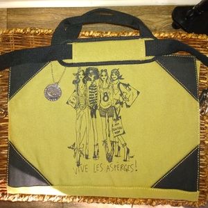 Vive Les Asperges padded laptop tote bag